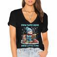 Reading Snow So Many Books Christmas Snow Little Time Women's Jersey Short Sleeve Deep V-Neck Tshirt Reading Snow So Many Books Christmas Snow Little Time Women's Jersey Short Sleeve Deep V-Neck Tshirt
