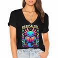 Readsalotl Axolotl Book Lovers Axolotls Women's Jersey Short Sleeve Deep V-Neck Tshirt Readsalotl Axolotl Book Lovers Axolotls Women's Jersey Short Sleeve Deep V-Neck Tshirt