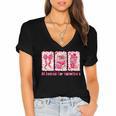 Retro Coquette Bow All Booked For Valentines Book Lover Cute Women's Jersey Short Sleeve Deep V-Neck Tshirt Retro Coquette Bow All Booked For Valentines Book Lover Cute Women's Jersey Short Sleeve Deep V-Neck Tshirt