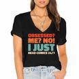 Retro Superheroes Art Graphic Novels Vintage Comic Books Women's Jersey Short Sleeve Deep V-Neck Tshirt