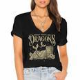 Romantasy Reader Book Reading Probably Reading About Dragons Women's Jersey Short Sleeve Deep V-Neck Tshirt Romantasy Reader Book Reading Probably Reading About Dragons Women's Jersey Short Sleeve Deep V-Neck Tshirt