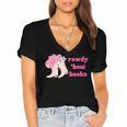 Rowdy 'Bout Books Cowboy Lovers Women's Jersey Short Sleeve Deep V-Neck Tshirt