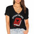 Sexy STFUATTDLAGG Yes Sir Reading Spicy Good Book Love Heart Women's Jersey Short Sleeve Deep V-Neck Tshirt
