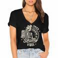 Smut Book Reader Spicy Romance Thick Thighs & Smutty Vibes Women's Jersey Short Sleeve Deep V-Neck Tshirt