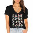 Snowman Reading Book Christmas Cozy Book Lover Bookish Women's Jersey Short Sleeve Deep V-Neck Tshirt Snowman Reading Book Christmas Cozy Book Lover Bookish Women's Jersey Short Sleeve Deep V-Neck Tshirt