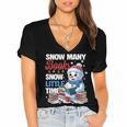 Snowman Winter Snow So Many Books Christmas Snow Little Time Women's Jersey Short Sleeve Deep V-Neck Tshirt Snowman Winter Snow So Many Books Christmas Snow Little Time Women's Jersey Short Sleeve Deep V-Neck Tshirt