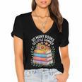 So Many Books So Little Summer Women's Jersey Short Sleeve Deep V-Neck Tshirt