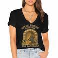 Speak Friend Enter Bookshop Magic Panther Women's Jersey Short Sleeve Deep V-Neck Tshirt Speak Friend Enter Bookshop Magic Panther Women's Jersey Short Sleeve Deep V-Neck Tshirt