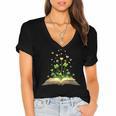 St Patricks Day Book Lover Librarian Core Shamrock Author Women's Jersey Short Sleeve Deep V-Neck Tshirt St Patricks Day Book Lover Librarian Core Shamrock Author Women's Jersey Short Sleeve Deep V-Neck Tshirt