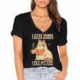 I Stay Home I Read Books I Pet My Cat I Regret Nothing Women Women's Jersey Short Sleeve Deep V-Neck Tshirt I Stay Home I Read Books I Pet My Cat I Regret Nothing Women Women's Jersey Short Sleeve Deep V-Neck Tshirt