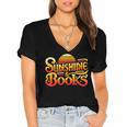 Sunshine & Books For Bookworm Summer Reading Women's Jersey Short Sleeve Deep V-Neck Tshirt Sunshine & Books For Bookworm Summer Reading Women's Jersey Short Sleeve Deep V-Neck Tshirt