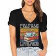 That's What I Do I Read Books Drink Coffee And I Know Things Women's Jersey Short Sleeve Deep V-Neck Tshirt