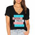 Threadless Grey Sky Chai Trans Book Pride Graphic Women's Jersey Short Sleeve Deep V-Neck Tshirt