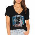 Tired Moms Book Club Coffee Chaos And Chapters Graphic Women's Jersey Short Sleeve Deep V-Neck Tshirt