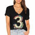Toddler 3rd Birthday Books Themed 3 Year Old Boys Kids Girls Women's Jersey Short Sleeve Deep V-Neck Tshirt Toddler 3rd Birthday Books Themed 3 Year Old Boys Kids Girls Women's Jersey Short Sleeve Deep V-Neck Tshirt