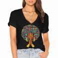 History Month Afro Women Book Lover Librarian Teacher Women's Jersey Short Sleeve Deep V-Neck Tshirt History Month Afro Women Book Lover Librarian Teacher Women's Jersey Short Sleeve Deep V-Neck Tshirt