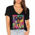 History Month Educated Black Women Girls Reading Book Women's Jersey Short Sleeve Deep V-Neck Tshirt History Month Educated Black Women Girls Reading Book Women's Jersey Short Sleeve Deep V-Neck Tshirt