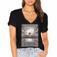 Totally Weird Tees Cat Library Book Reading Literary Women's Jersey Short Sleeve Deep V-Neck Tshirt Totally Weird Tees Cat Library Book Reading Literary Women's Jersey Short Sleeve Deep V-Neck Tshirt