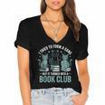I Tried To Form A Gang But It Turned Into A Book Club Women's Jersey Short Sleeve Deep V-Neck Tshirt