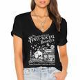 Unapologetically Antisocial Book Club Meets Weekly Retro Women's Jersey Short Sleeve Deep V-Neck Tshirt Unapologetically Antisocial Book Club Meets Weekly Retro Women's Jersey Short Sleeve Deep V-Neck Tshirt