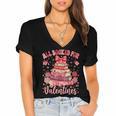 Valentine All Booked For Valentines Book Lovers Teacher Kid Women's Jersey Short Sleeve Deep V-Neck Tshirt Valentine All Booked For Valentines Book Lovers Teacher Kid Women's Jersey Short Sleeve Deep V-Neck Tshirt