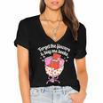 Valentines Book Lover Forget The Flowers And Buy Me Books Women's Jersey Short Sleeve Deep V-Neck Tshirt Valentines Book Lover Forget The Flowers And Buy Me Books Women's Jersey Short Sleeve Deep V-Neck Tshirt