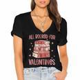Valentines All Booked For Valentines Book Lovers Teacher Kid Women's Jersey Short Sleeve Deep V-Neck Tshirt