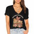 Valentine's Swooning Over Stories Cupid And Book Lover Tee Women's Jersey Short Sleeve Deep V-Neck Tshirt Valentine's Swooning Over Stories Cupid And Book Lover Tee Women's Jersey Short Sleeve Deep V-Neck Tshirt