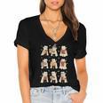Vampire Reading Books Halloween Cute Teens Kids Women's Jersey Short Sleeve Deep V-Neck Tshirt Vampire Reading Books Halloween Cute Teens Kids Women's Jersey Short Sleeve Deep V-Neck Tshirt