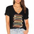 Vintage Books History Retro Book Lover Teacher Women's Jersey Short Sleeve Deep V-Neck Tshirt Vintage Books History Retro Book Lover Teacher Women's Jersey Short Sleeve Deep V-Neck Tshirt