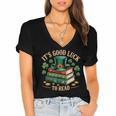 Vintage It's Good Luck To Read St Patrick's Day Book Lucky Women's Jersey Short Sleeve Deep V-Neck Tshirt Vintage It's Good Luck To Read St Patrick's Day Book Lucky Women's Jersey Short Sleeve Deep V-Neck Tshirt