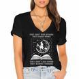 Vintage They Didn't Burn Witches They Burned Women Ban Books Women's Jersey Short Sleeve Deep V-Neck Tshirt