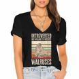 Walrus Lover Introvert Walrus Women's Jersey Short Sleeve Deep V-Neck Tshirt Walrus Lover Introvert Walrus Women's Jersey Short Sleeve Deep V-Neck Tshirt