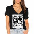 What's More Punk Than The Public Library Book Lover Women's Jersey Short Sleeve Deep V-Neck Tshirt
