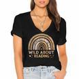 Wild About Reading Books Reader Lover Bookworm Librarian Women's Jersey Short Sleeve Deep V-Neck Tshirt Wild About Reading Books Reader Lover Bookworm Librarian Women's Jersey Short Sleeve Deep V-Neck Tshirt