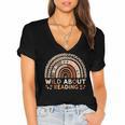 Wild About Reading Books Reader Lover Library Day Librarian Women's Jersey Short Sleeve Deep V-Neck Tshirt Wild About Reading Books Reader Lover Library Day Librarian Women's Jersey Short Sleeve Deep V-Neck Tshirt