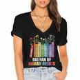 Women Floral Book Big Fan Of Human Rights Liberal Protest Women's Jersey Short Sleeve Deep V-Neck Tshirt Women Floral Book Big Fan Of Human Rights Liberal Protest Women's Jersey Short Sleeve Deep V-Neck Tshirt