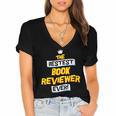 Women's Best Book Reviewer Critic Job Occupation Women's Jersey Short Sleeve Deep V-Neck Tshirt Women's Best Book Reviewer Critic Job Occupation Women's Jersey Short Sleeve Deep V-Neck Tshirt