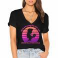 Women's With A Dreamy Far-Off Look And Her Nose Stuck In A Book Women's Jersey Short Sleeve Deep V-Neck Tshirt Women's With A Dreamy Far-Off Look And Her Nose Stuck In A Book Women's Jersey Short Sleeve Deep V-Neck Tshirt