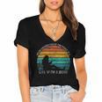 Women's Never Underestimate The Power Of A Girl With Book Reading Women's Jersey Short Sleeve Deep V-Neck Tshirt