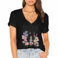 Wonderland Garden & Vintage Textbook Women's Jersey Short Sleeve Deep V-Neck Tshirt Wonderland Garden & Vintage Textbook Women's Jersey Short Sleeve Deep V-Neck Tshirt