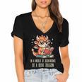 In World Of Bookworms Be Book Dragon Cute Women Kids Men Women's Jersey Short Sleeve Deep V-Neck Tshirt