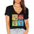 Wrestling Comic Book Wrestler Mexican Lucha Libre Mask Women's Jersey Short Sleeve Deep V-Neck Tshirt Wrestling Comic Book Wrestler Mexican Lucha Libre Mask Women's Jersey Short Sleeve Deep V-Neck Tshirt