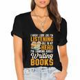 Writer Book Published Author Writers Men Women Women's Jersey Short Sleeve Deep V-Neck Tshirt