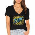 ZAP Comic Book Retro Artwork – Cartoon Collector Women's Jersey Short Sleeve Deep V-Neck Tshirt ZAP Comic Book Retro Artwork – Cartoon Collector Women's Jersey Short Sleeve Deep V-Neck Tshirt