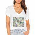100 Days In The Books English Reading Teacher 100th Day Kids Women's Jersey Short Sleeve Deep V-Neck Tshirt