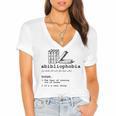Abibliophobia The Fear Of Running Out Of Books Women's Jersey Short Sleeve Deep V-Neck Tshirt Abibliophobia The Fear Of Running Out Of Books Women's Jersey Short Sleeve Deep V-Neck Tshirt