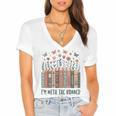 Im With The Banned Book Readers Librarian Read Banned Books Women's Jersey Short Sleeve Deep V-Neck Tshirt