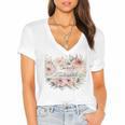 Barely Tolerable Book Floral Bookworm Lover Bookish Premium Women's Jersey Short Sleeve Deep V-Neck Tshirt Barely Tolerable Book Floral Bookworm Lover Bookish Premium Women's Jersey Short Sleeve Deep V-Neck Tshirt