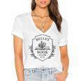 Belle's Book Club Est 1991 Belle's Book Shop Women's Jersey Short Sleeve Deep V-Neck Tshirt Belle's Book Club Est 1991 Belle's Book Shop Women's Jersey Short Sleeve Deep V-Neck Tshirt